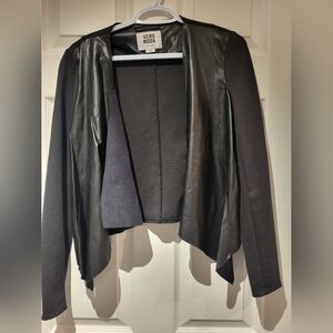 Black Jacket Withbfaux Leather Accent